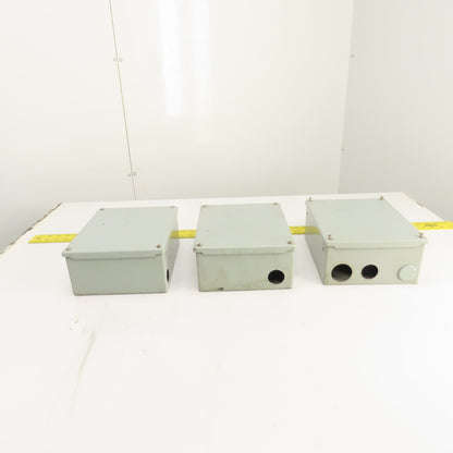 Hoffman 10" x 8" x 4" Screw Cover Electrical Enclosure (No Backplate) Lot Of 3