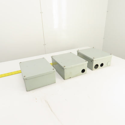 Hoffman 10" x 8" x 4" Screw Cover Electrical Enclosure (No Backplate) Lot Of 3