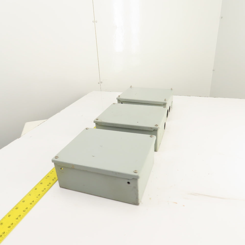Hoffman 10" x 8" x 4" Screw Cover Electrical Enclosure (No Backplate) Lot Of 3