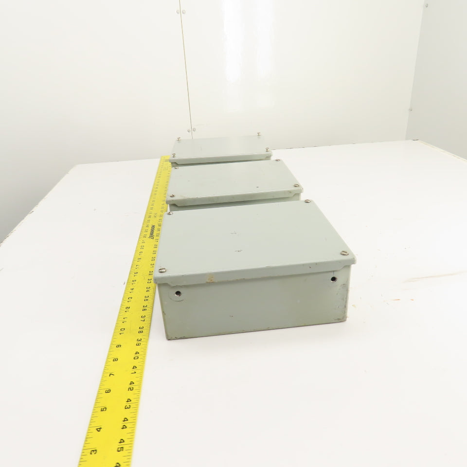 Hoffman 10" x 8" x 4" Screw Cover Electrical Enclosure (No Backplate) Lot Of 3