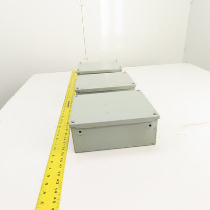 Hoffman 10" x 8" x 4" Screw Cover Electrical Enclosure (No Backplate) Lot Of 3