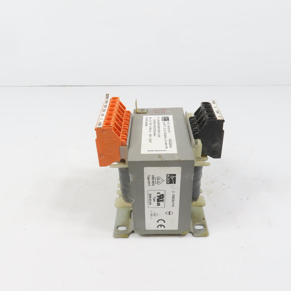 Block STU 100/2x115 100/225VA Control Transformer Pri 230-460/520V Sec 115V