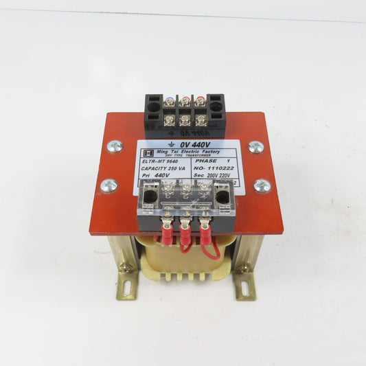Ming Tai ELTR-MT 9640 250VA Control Transformer Pri 440V Sec 200/220V 1PH