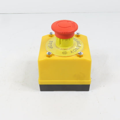 Schneider 600V Push Twist-Release Emergency Stop Button Switch W/ Enclosure