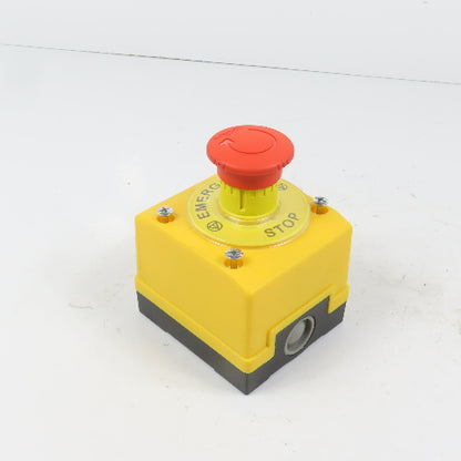 Schneider 600V Push Twist-Release Emergency Stop Button Switch W/ Enclosure