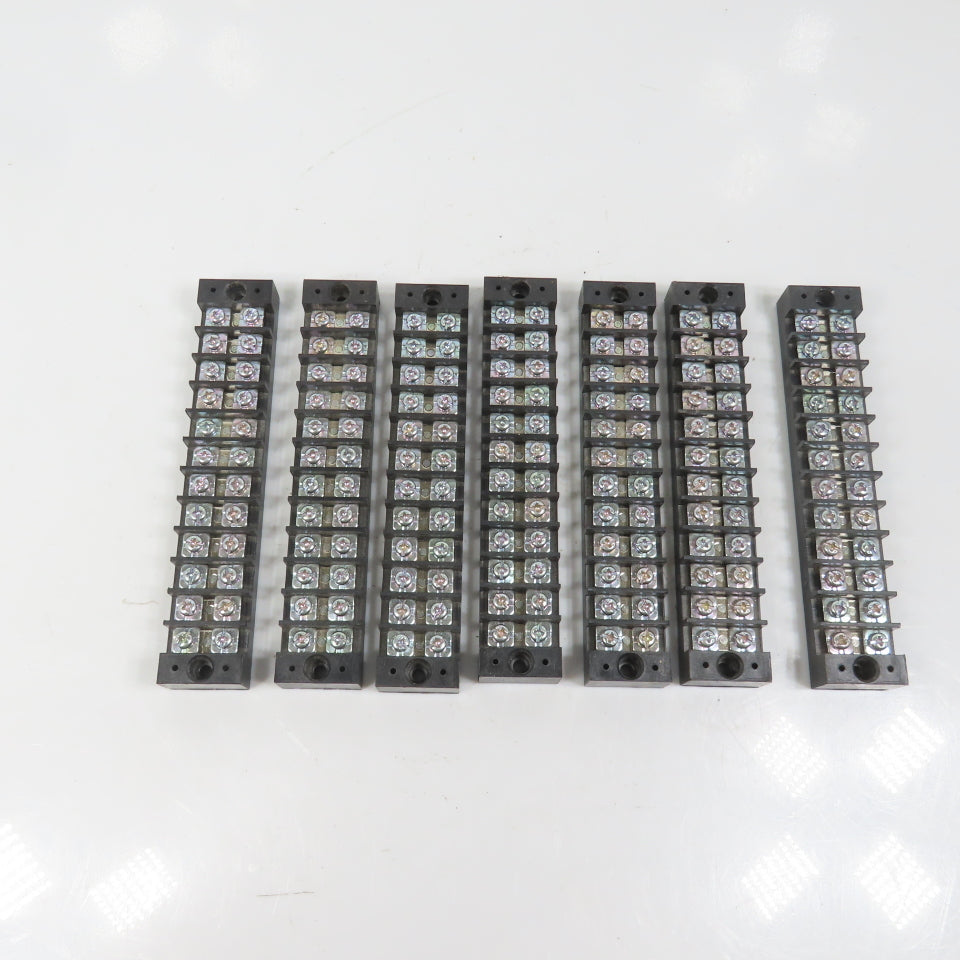 Tend TB25-12 600V 12-Position Terminal Block Pole Screw Strip Lot Of 7