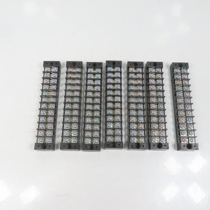 Tend TB25-12 600V 12-Position Terminal Block Pole Screw Strip Lot Of 7