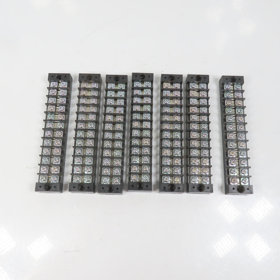 Tend TB25-12 600V 12-Position Terminal Block Pole Screw Strip Lot Of 7