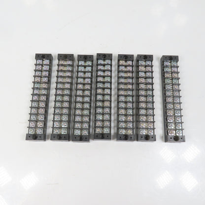 Tend TB25-12 600V 12-Position Terminal Block Pole Screw Strip Lot Of 7