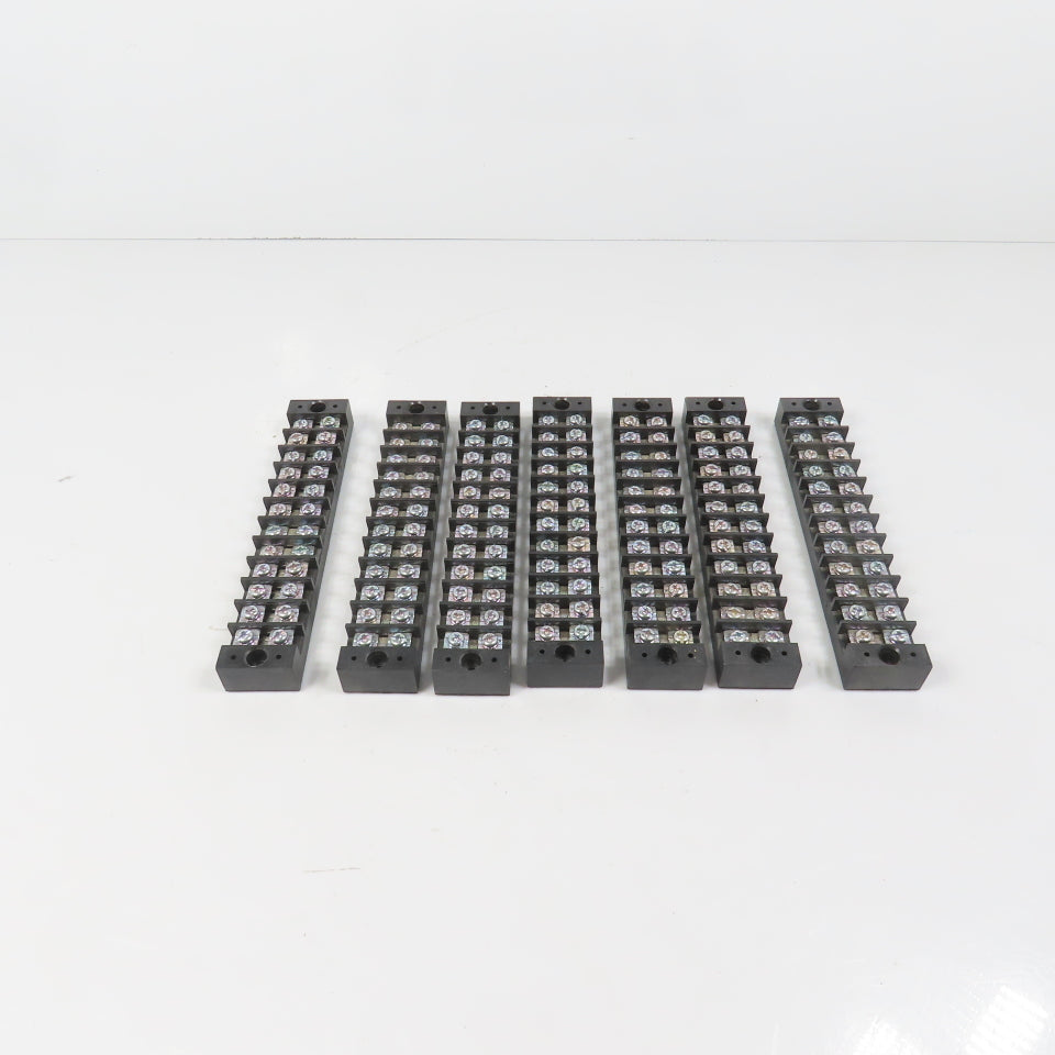 Tend TB25-12 600V 12-Position Terminal Block Pole Screw Strip Lot Of 7