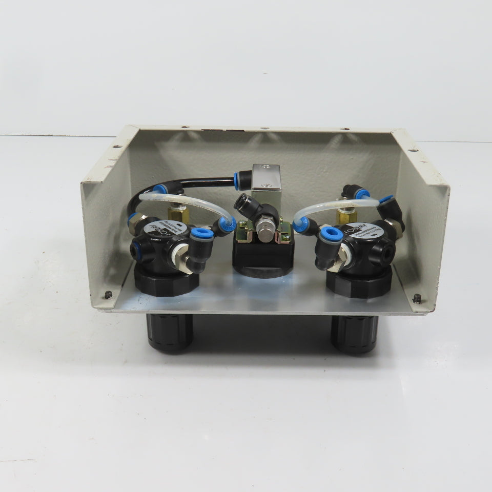 Fonray NAR200-R-S Dual Compressed Air Regulators W/ Gauges & Switch Control