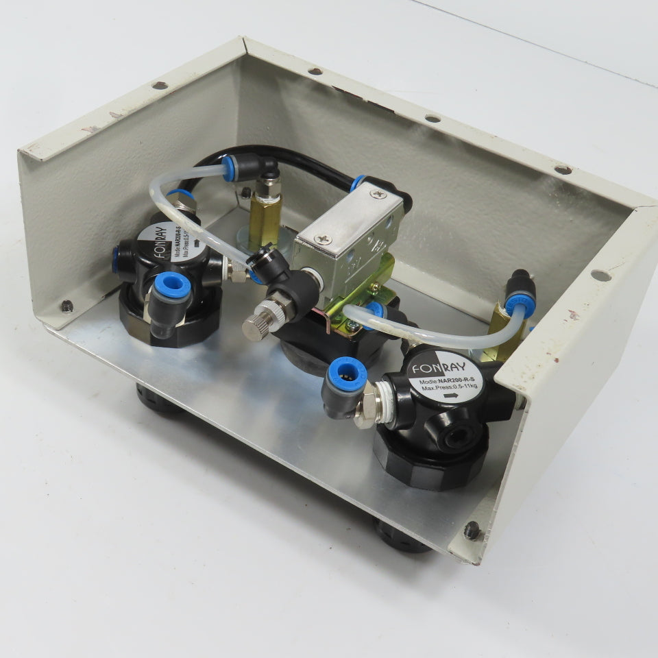 Fonray NAR200-R-S Dual Compressed Air Regulators W/ Gauges & Switch Control