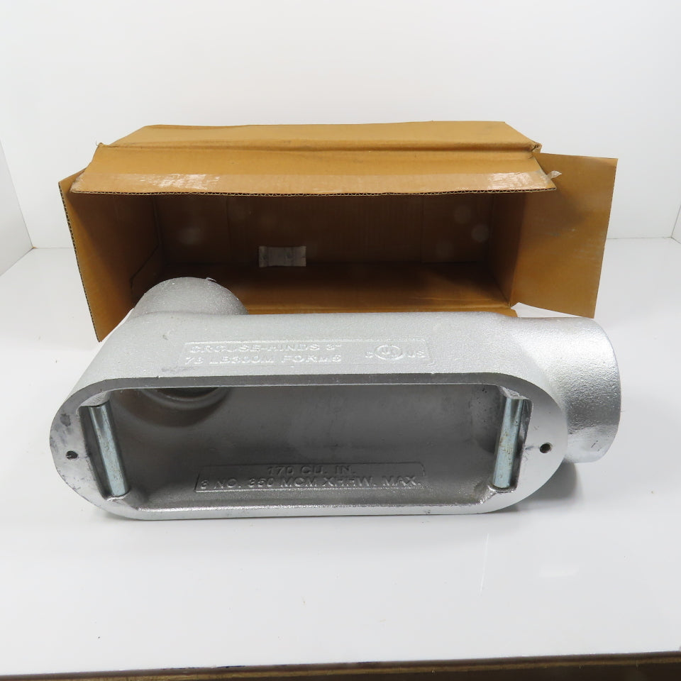 Eaton Crouse-Hinds LB300M Metallic 3" Conduit LB Outlet Body Form 5 W/ Rollers