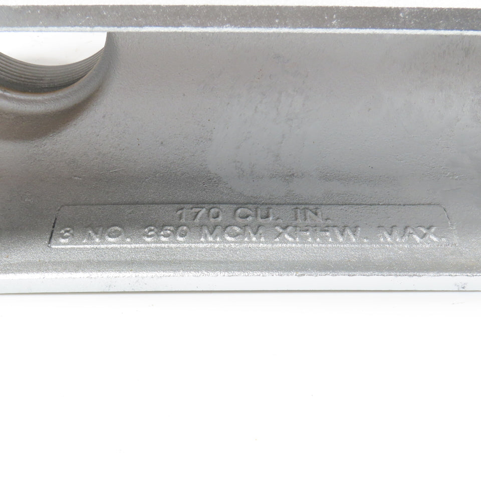Eaton Crouse-Hinds LB300M Metallic 3" Conduit LB Outlet Body Form 5 W/ Rollers