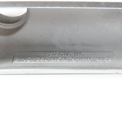 Eaton Crouse-Hinds LB300M Metallic 3" Conduit LB Outlet Body Form 5 W/ Rollers