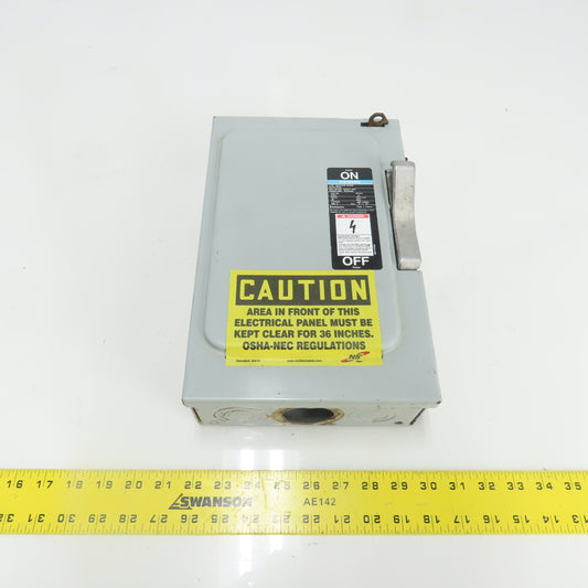 Siemens F351 Ser A 30A 600V 3P Fusible Safety Disconnect Switch 15Hp