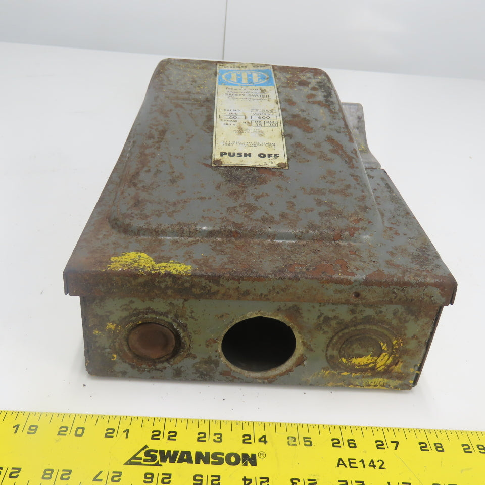 ITE F-352 60A Vacu-Break Safety Disconnect Switch 600VAC 3Ph