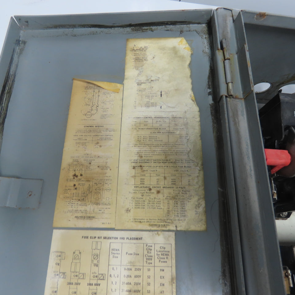 Square D SDG 16 Ser C 60A Fused Combination Starter Disconnect 600V