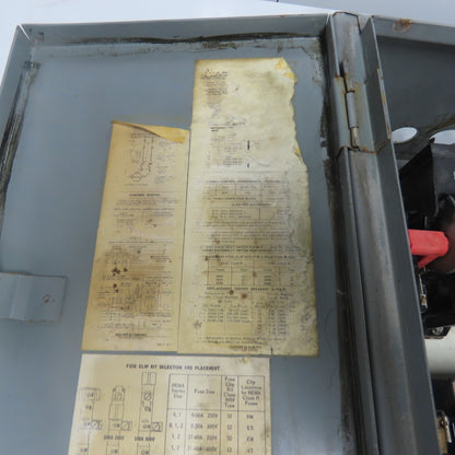 Square D SDG 16 Ser C 60A Fused Combination Starter Disconnect 600V