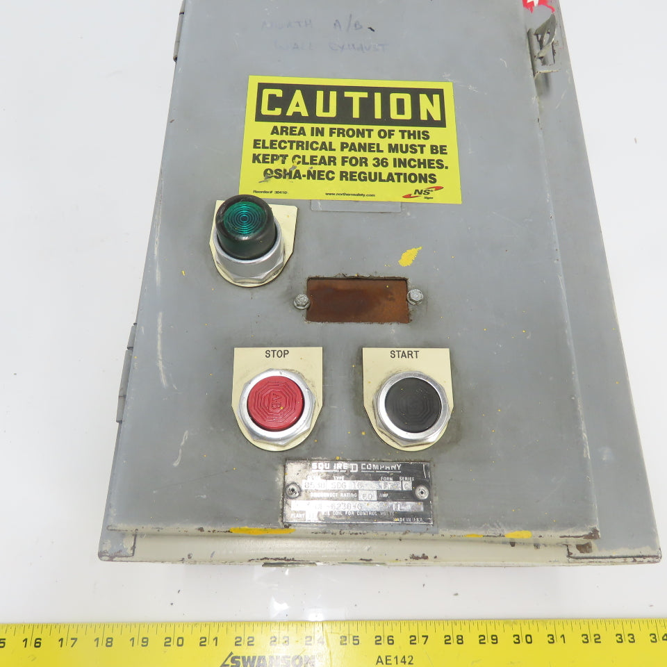 Square D SDG 16 Ser C 60A Fused Combination Starter Disconnect 600V