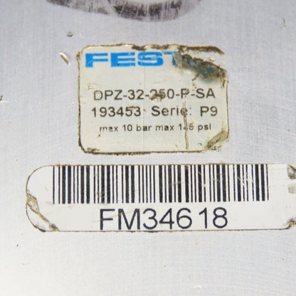 Festo DPZ-32-250-P-SA 32mm Bore 250mm Stroke Twin Air Cylinder Linear Guide