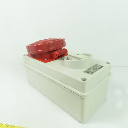 Gewiss GW 66 320 3-Pole Interlocked Socket Outlet 200-415V IP55