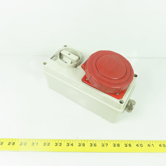 Gewiss GW 66 320 3-Pole Interlocked Socket Outlet 200-415V IP55