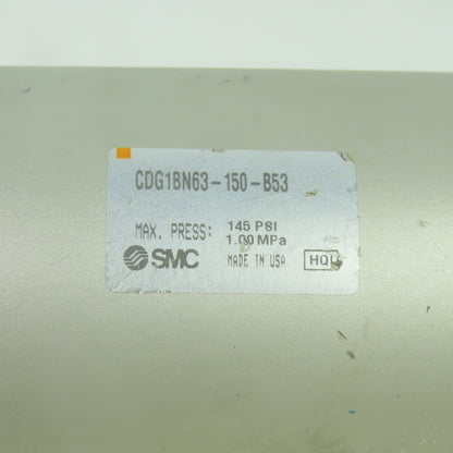 SMC CDG1BN63-150-B53 Double Acting Pneumatic Cylinder 150mm Stroke 145PSI