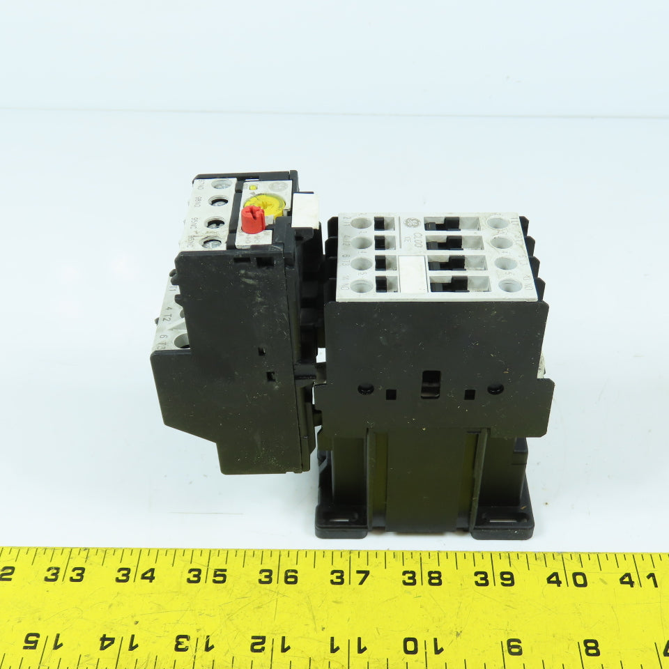 GE CL00D310T 10E Contactor Relay 7.5HP 24VDC Coil W/ RT1G Overload 1.0-1.5A