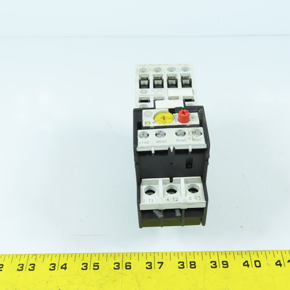 GE CL00D310T 10E Contactor Relay 7.5HP 24VDC Coil W/ RT1G Overload 1.0-1.5A