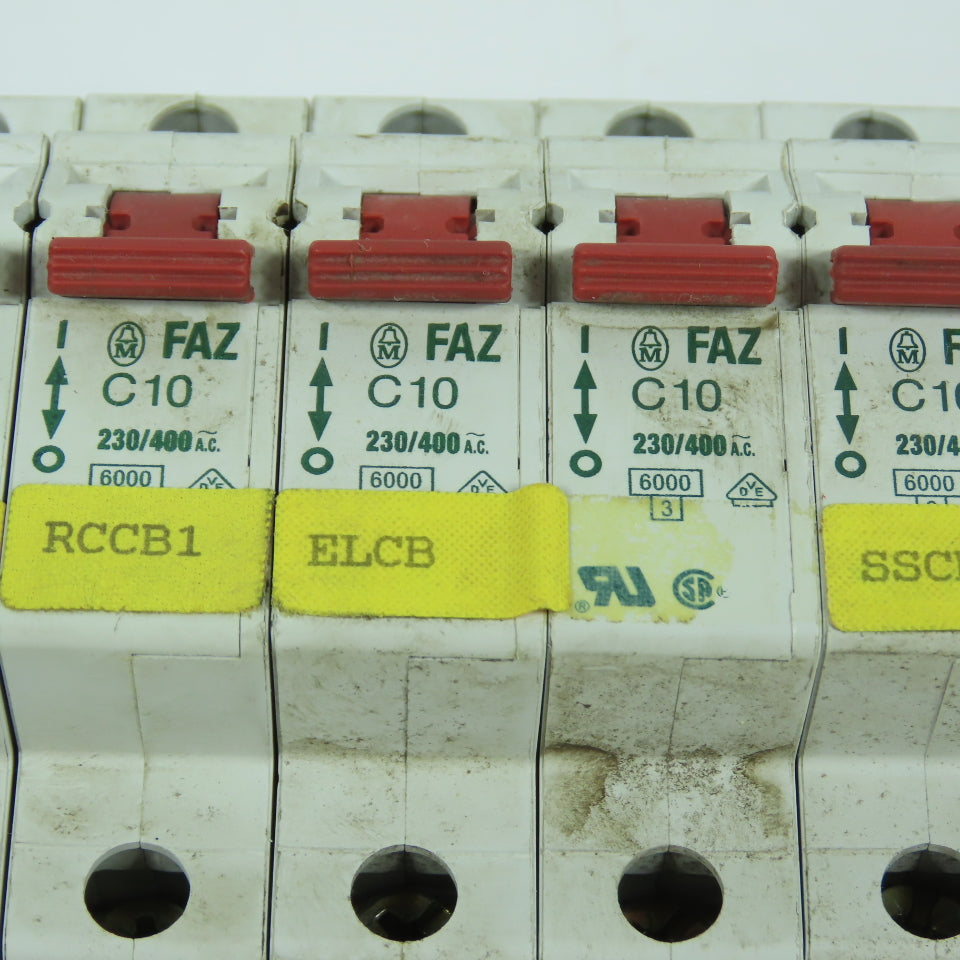 FAZ C10 Single Pole Circuit Breakers 230/400VAC Lot Of 20