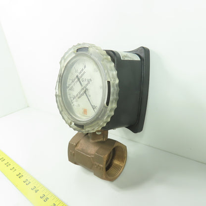 Kobold RCM-7126 Direct Reading Flowmeter 15-100GPM 180PSIG 212°F Max 1-1/2" NPT