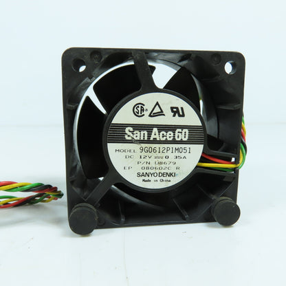 Sanyo Denki 9G0612P1M051 San Ace 60 Computer Cabinet Cooling Fan 12VDC Lot/4