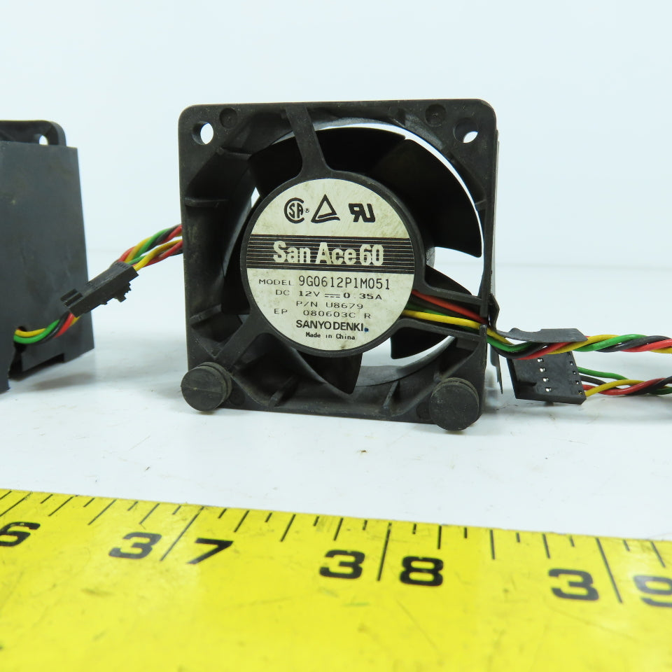 Sanyo Denki 9G0612P1M051 San Ace 60 Computer Cabinet Cooling Fan 12VDC Lot/4