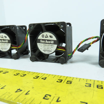 Sanyo Denki 9G0612P1M051 San Ace 60 Computer Cabinet Cooling Fan 12VDC Lot/4