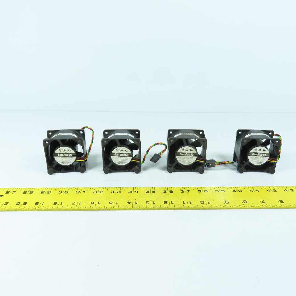 Sanyo Denki 9G0612P1M051 San Ace 60 Computer Cabinet Cooling Fan 12VDC Lot/4