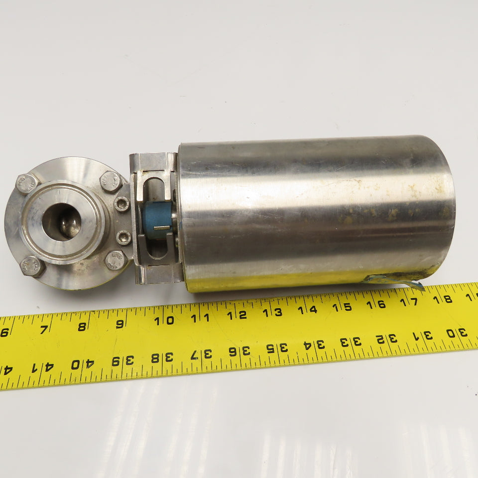 1" Tri Clamp Style Stainless Steel Sanitary Valve W/ Air Spring Actuator