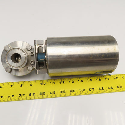 1" Tri Clamp Style Stainless Steel Sanitary Valve W/ Air Spring Actuator