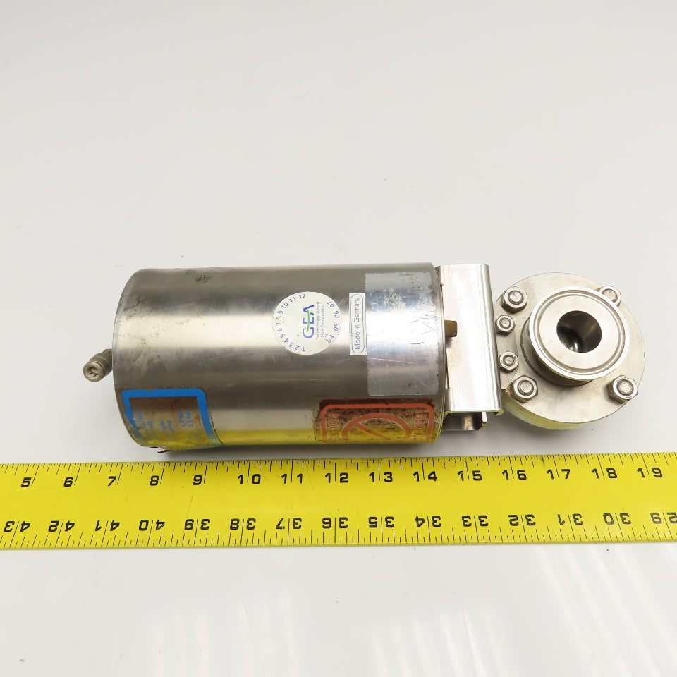 1" Tri Clamp Style Stainless Steel Sanitary Valve W/ Air Spring Actuator