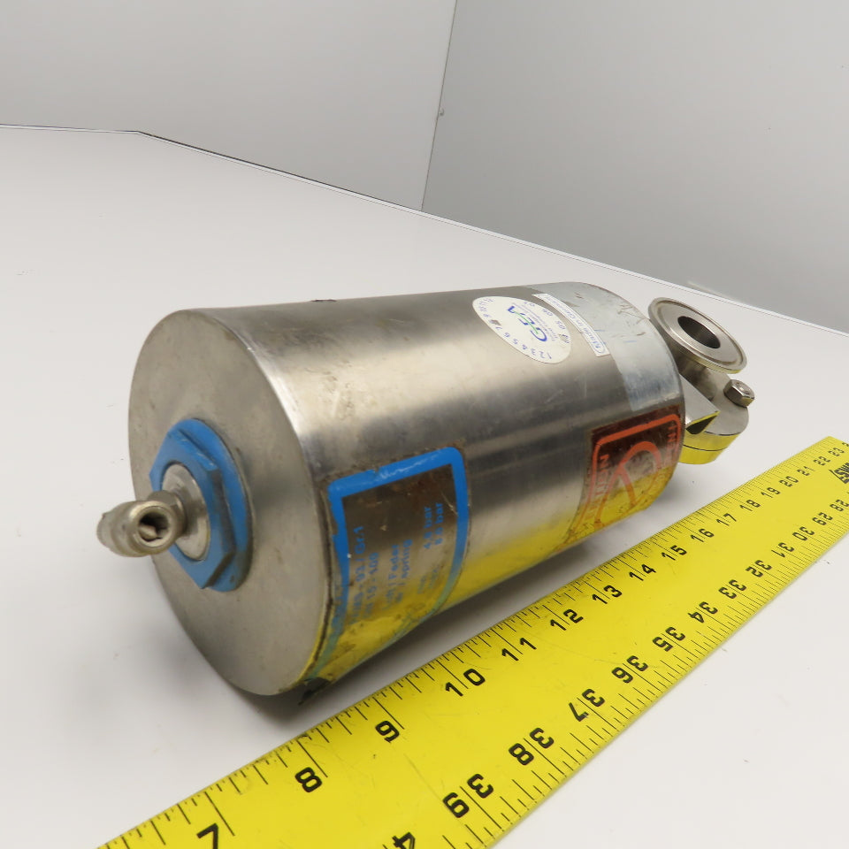 1" Tri Clamp Style Stainless Steel Sanitary Valve W/ Air Spring Actuator