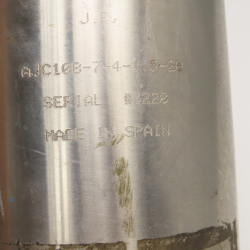 AJC10B-7-4-1.5-20 1.5" Stainless Steel Sanitary Valve W/ Air Spring Actuator