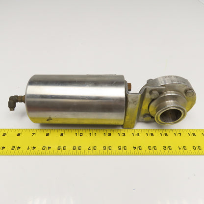 AJC10B-7-4-1.5-20 1.5" Stainless Steel Sanitary Valve W/ Air Spring Actuator