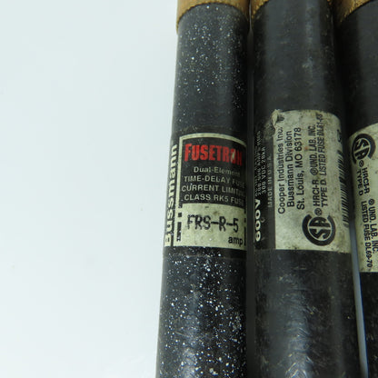 Bussmann Fuseton FRS-R-5 5A 600V Time Delay Class RK5 Fuse Lot Of 21