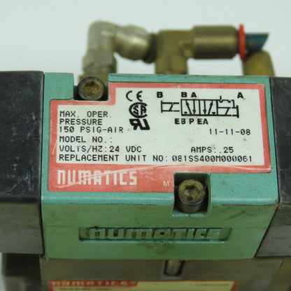 Numatics 081SS400M000061 081RS100J000000 Pneumatic Solenoid Control Valve 24VDC