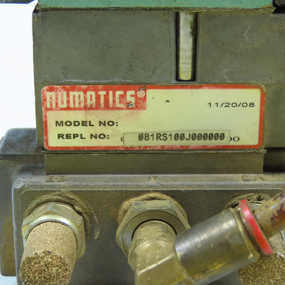 Numatics 081SS400M000061 081RS100J000000 Pneumatic Solenoid Control Valve 24VDC