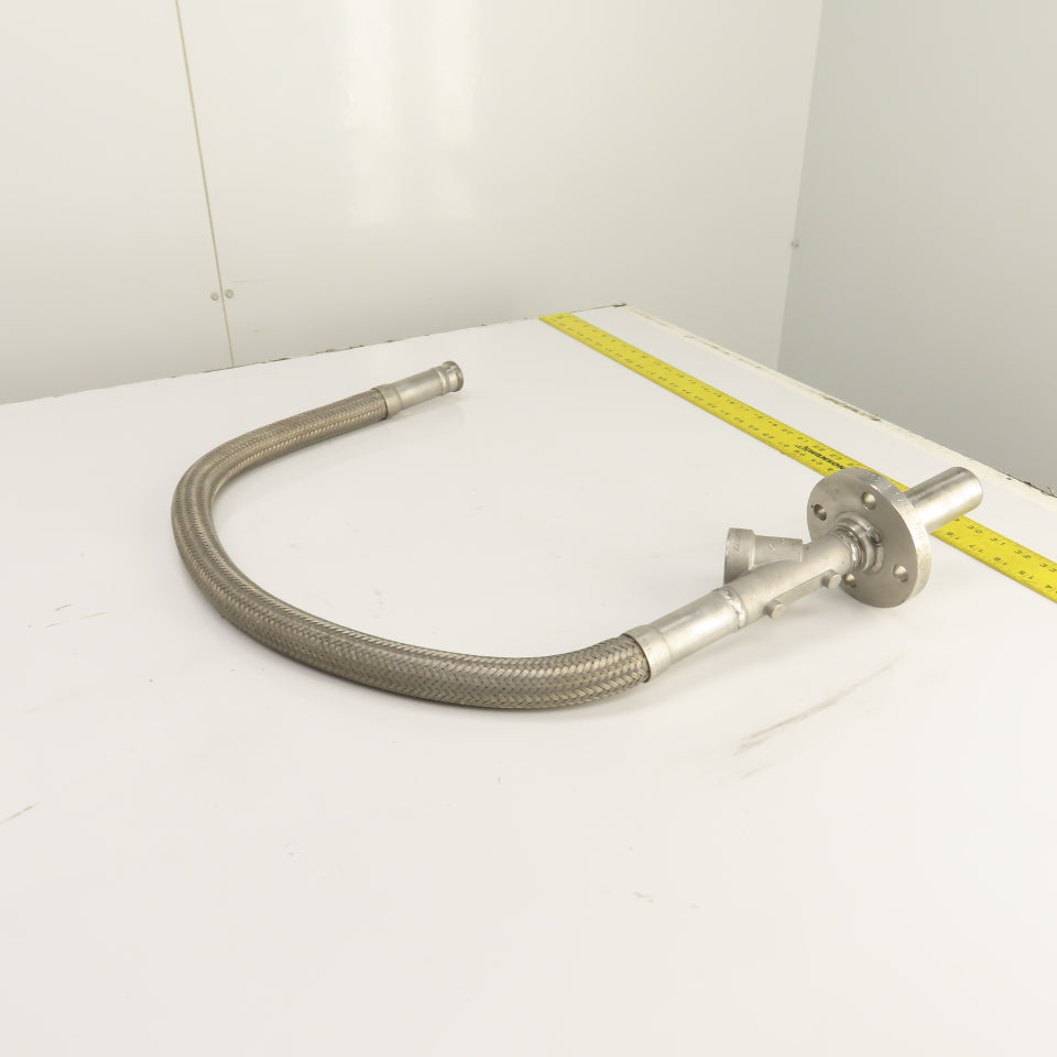 Gemu DN25 Stainless Steel Hose Assembly Hydra RS321L 49" OAL