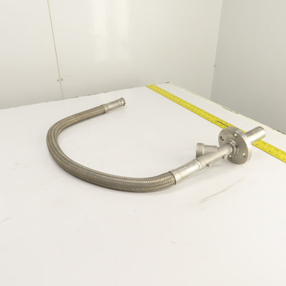 Gemu DN25 Stainless Steel Hose Assembly Hydra RS321L 49" OAL