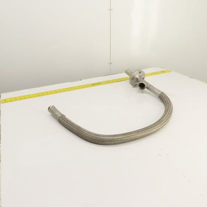 Gemu DN25 Stainless Steel Hose Assembly Hydra RS321L 49" OAL