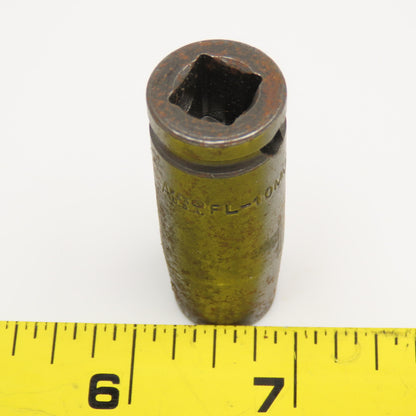 Apex FL-10mm23 10mm Socket 6 Point 2" Long 3/8" Drive