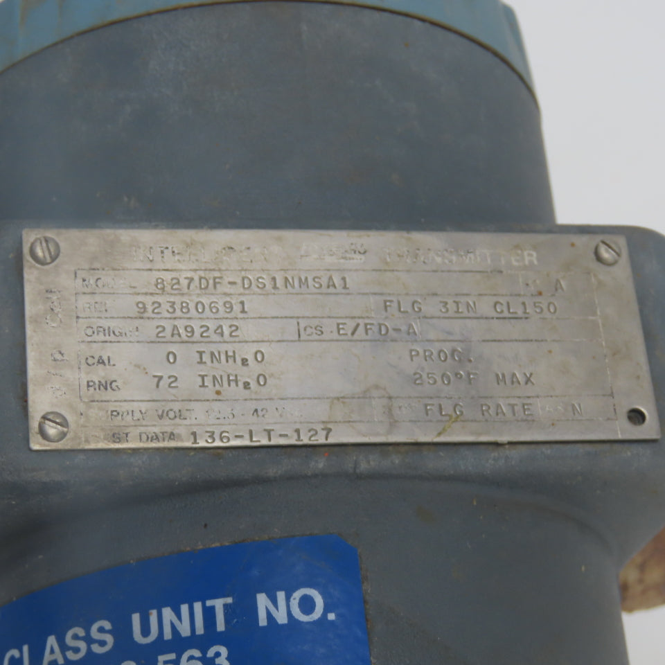 Foxboro 827DF-DS1NMSA1 3" Class 150 Flange Mount Intelligent Transmitter